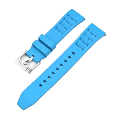 [SLFJEYTX] 19/20/21mm FKM�X�g���b�v �����[�X�p �u�����v�o���h �u���X���b�g Swatch X MoonSwatch�p 1��(Light blue,21mm)