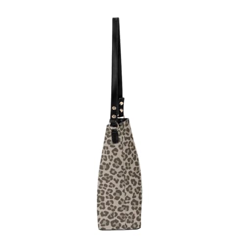 Image of HUGS IDEA Boho Bags for Women Leather Handbag Shoulder Bucket Crossbody Purse