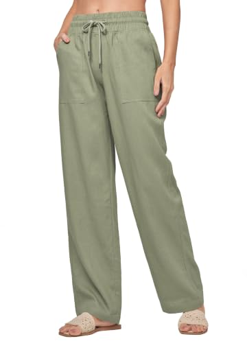 Image of Willit Women Linen Pants Wide Leg Palazzo Trousers 29 inch /31 inch / 33 inch