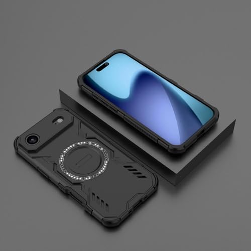 Image of Back Cover Case for Apple iPhone Air (17 Air) | 360 Protection Mobile Phone Case Mag-Safe | Camera Protection | i Phone Air Back Cover | iPhoneAir - Black TPU+PC