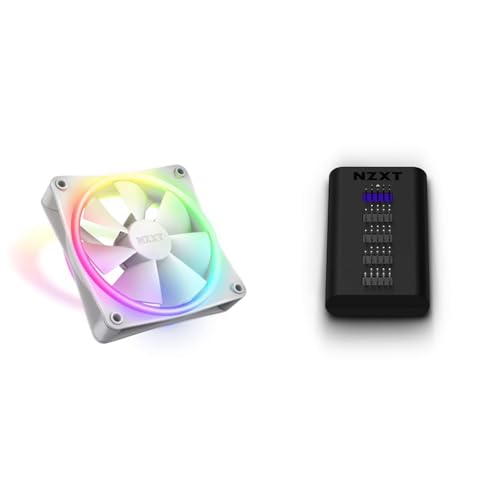 Image of NZXT F120 RGB Duo - 120mm Dual-Sided RGB Fan - 20 Individually Addressable LEDs & Internal USB Hub 3 - AC-IUSBH-M3-4 Internal USB 2.0 Ports - 3M Dual Lock Tapes - Magnetic Body