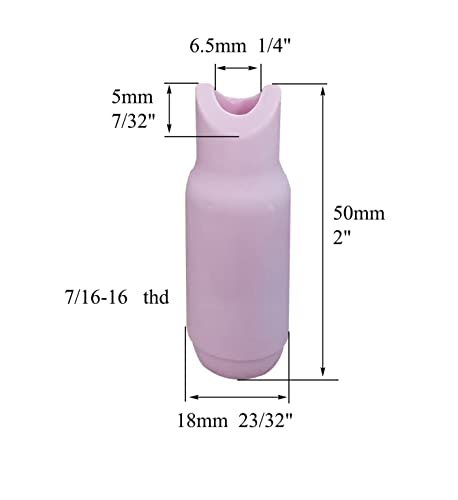 Image of RIVERWELD TIG Torch Ceramic Cup Outside & Inside 90º 10N50 1 /4 inch 6.5mm 10pcs