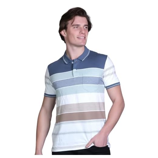 SANE Originals Men's Striped Polo T-Shirt with Pocket