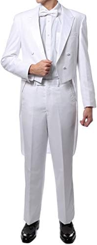 Men's White Tuxedo Tails Includes Tailcoat and Tuxedo Pants