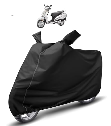 Image of Auto Hub Waterproof Scooty Cover Compatible with Activa 125 Dustproof, UV Protection Two Wheeler Scooty Activa 125 Cover - Black