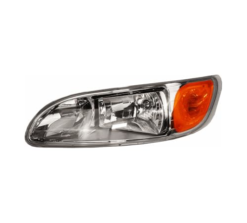 Mytee Products Headlamp Assembly w/o Harness 12 Volts, 55 Watts Driver - Left Side Headlight Fits Peterbilt 330 & 335 Series (2005-2015) Replaces 16-09190L, Freightner PTR 16-09190L
