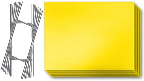 Pack of Blank Yellow Yard Signs 18x24 with H-stakes for Garage Sale, For Rent, Open House, Estate Sale, Now Hiring, or Political Lawn Signs (10)