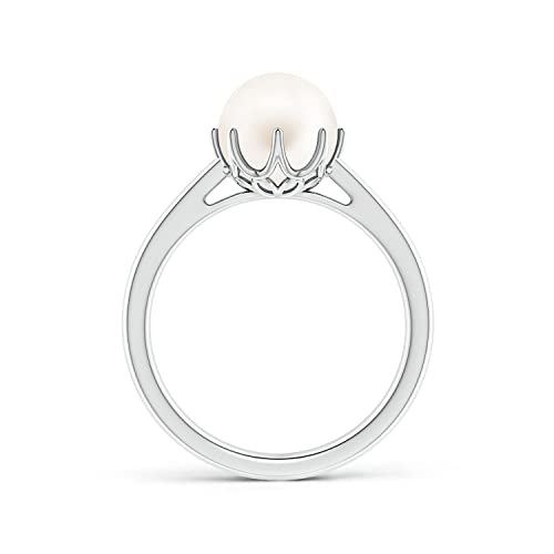 Angara Pearl Solitaire Ring For Women, Girls In Sterling Silver (Grade-Aa | Size-8Mm) | June Birthstone Jewelry Gift For Her | Birthday | Wedding | Anniversary | Engagement #TOP1