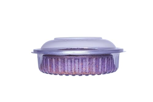 Image of MOM'S BAKERY Lavender Cake 250g | Soft & Moist Lavender-Infused Sponge Cake | Added Sugar & Butter, Vegan, Freshly Baked Bakery Style Dessert | Made with Premium T45 Flour | Fresh Home Baked | No Egg, Vegetarian | Perfect for Tea Time & Snacking, Ready To Eat