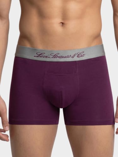 Image of Levi's Cotton Elite Trunk | Premium Men's Trunk Underwear | 4-Way Stretch | Outer Elastic Waistband | H-Pocket | Style 072 | Pack of 1