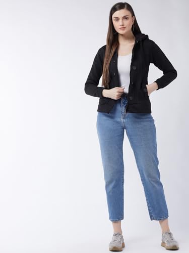 Image of Pivl Casual Solid Full Sleeves Stylish Women Fleece Jacket with Zipper Hoodie II Hooded Neck II Winter Wear
