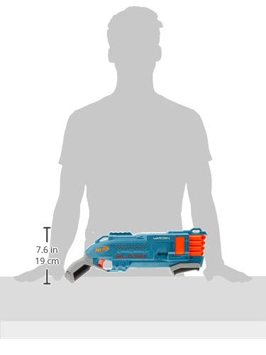 Nerf Elite 2.0 Warden DB-8 – Lanzador De Ráfaga Con 16 Dardos, Alcance De 26 M, Preparado Para Accesorios Tácticos