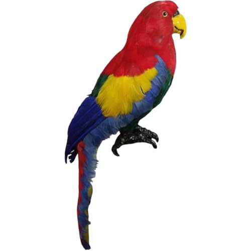 Statue de perroquet artificiel plume de 45 cm pour decoration de jardin et maison