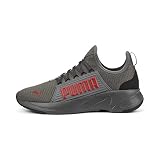 PUMA Men's SOFTRIDE Premier Slip On Wide Sneaker, Castlerock-High Risk Red