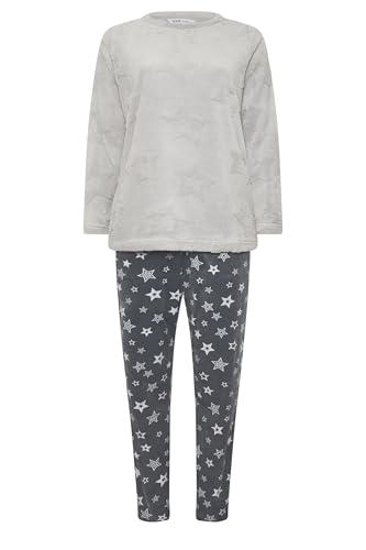 Yours Curve Embossed Star Borg Lounge Set - Women's - Plus Size Curve