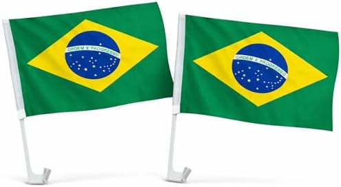 Kit 2 Bandeiras do Brasil para Carro - Copa, Eleições e Eventos, ...