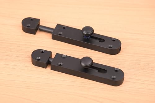 Image of 3 Pieces Baby Latch for Bathroom /Matt Black Latch Lock for Main Door /Door Lock Latch for Home /Bedroom /Office & Door Stopper (Matt Black, Pack of 3)