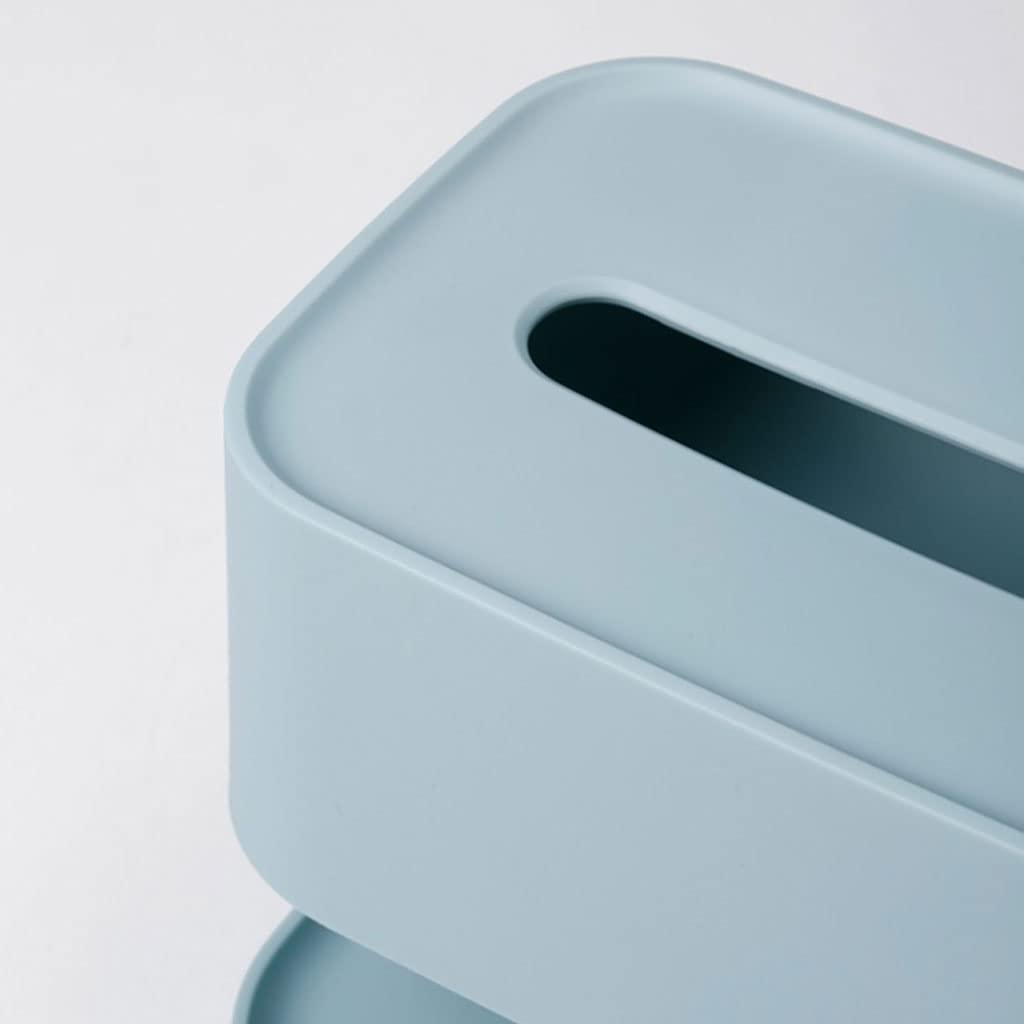 Dispensador de servilletas de plástico de Escritorio con Doble Tapa y Ajuste automático.