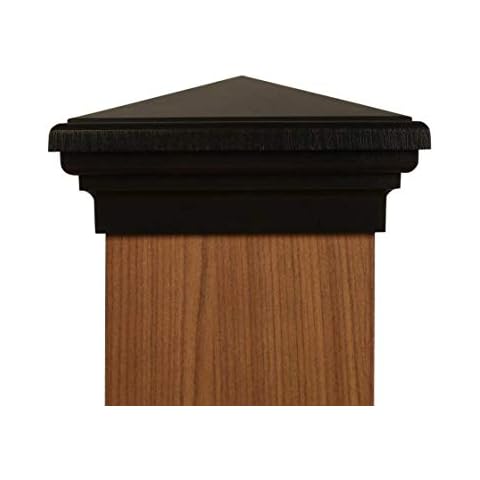 6x6 Post Cap (5.5") Black New England Pyramid Style Square Top for Outdoor Fences, Mailboxes and Decks, by Atlanta Post Caps… Cover