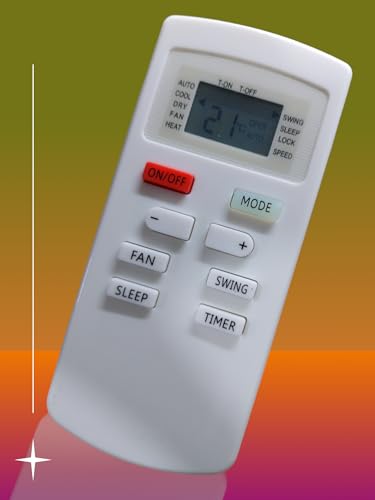 Image of Sanavya AC Remote Control - Compatible Replacement for Split & Window Air Conditioners - Replicates Genuine Remote Functions (O General Ac Remote Inverter Window)