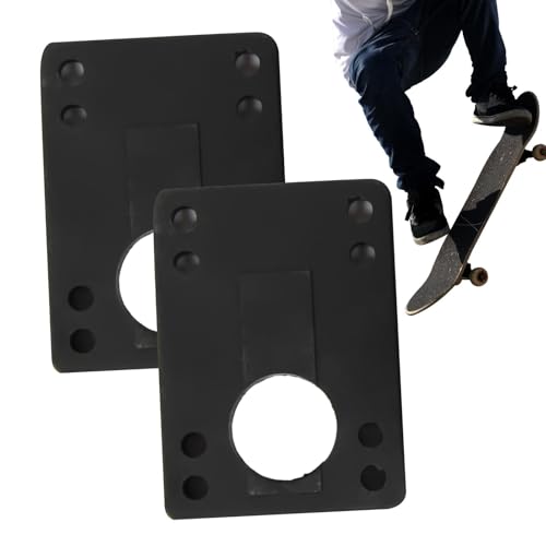2 Skateboard Riser Shock Pads | Skateboard Shock Pads,Longboard Riser Pads,Skateboard Accessories Rubber Pad for Preventing Wheel Bite, Absorbing Shock,Skateboard Accessories for Smoother Ride