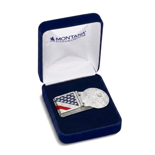 Image of Montana Silversmiths Made in the USA Western Lifestyle Money Clip (American Made Liberty Hinged)