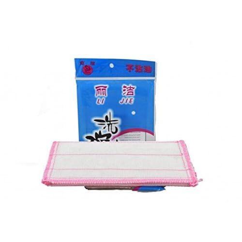 Image of Super Absorbent Bamboo Cleaning Cloths - 27x27CM-1 Pack with 3 PCS- Reusable Eco-Friendly Towels for Kitchen, Bathroom, and Home Surfaces