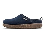 Giesswein Wool Clog Bleu océan 43   Pantoufles en Feutre pour Femmes et Hommes, Chaussons en Feutre Unisexe avec Semelle en liège