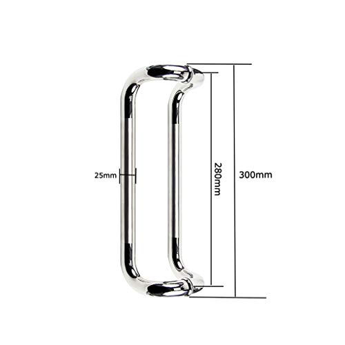 Poignée de porte coudée push-pull en acier inoxydable 300x280mm