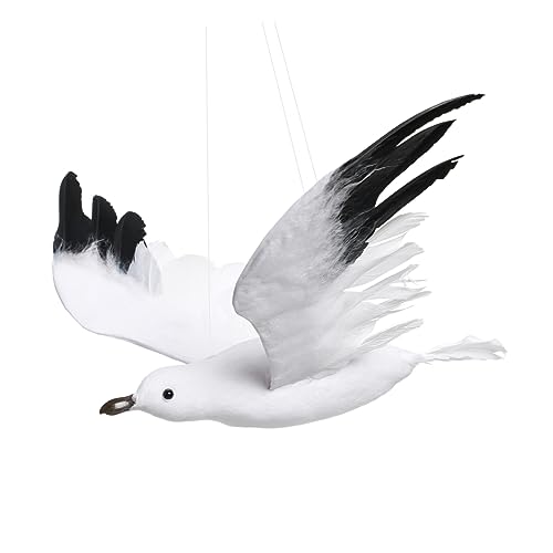 Zerodeko Adornos Fiesta Gaviotas 4 Piezas De Decoración De Gaviota Emulacional Modelo Náutico Gaviotas Pájaros Decoración De Pared Estética Paloma Falsa Pájaro para Colgar En El Techo Modelo