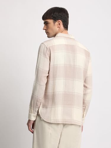Image of The Bear House Men Cotton Checkered Slim Fit Shirt
