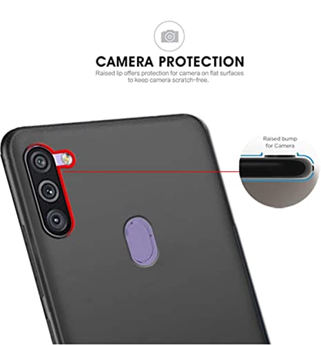 Image of Mobile Back Cover Case for Samsung Galaxy M11 (Silicone Case|CameraProtection|Black SC1510)