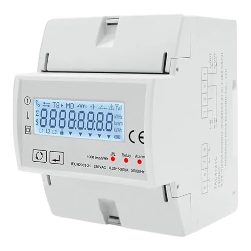 Wattmètre et ampèremètre digital TAC4121C pour contrôler le voltage 230V