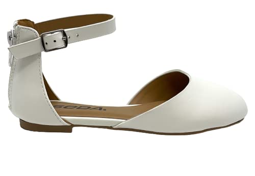 Soda Children's/Kid/Big Kid Girl's Ballerina Flat Shoes Missy 2 White 3