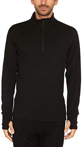100% Merino Wool Quarter Zip - Mens Expedition Weight Mid Layer
