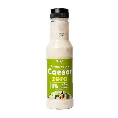 PROFIT - Yummy Sauce - Salsa baja en calorías - Ideal como aderezo para tus platos favoritos. 0% grasas y azúcares añadidos. Sin lactosa - 375 ml (César)
