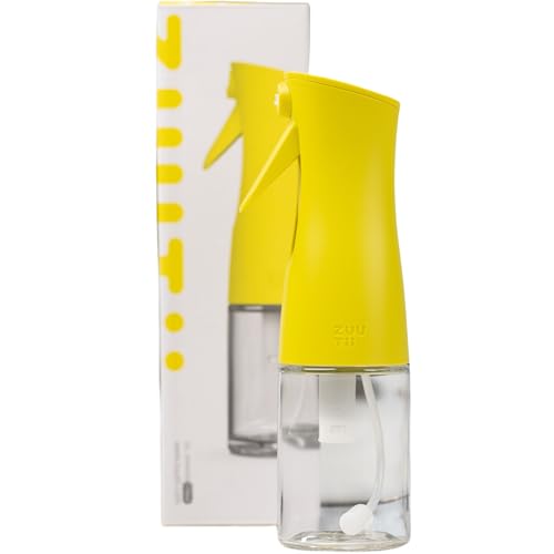 Oil Sprayer for Cooking,Olive Oil Sprayer,Oil Spray Bottle, Glass Oil Mister Spray Bottle for Cooking,Olive Oil Spray Bottle for Air Fryer Accessories,Kitchen Gadgets,Kitchen Essentials (Lemon Yellow)