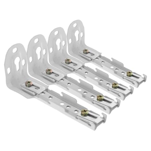 jojofuny Soportes de Cortina de Doble Riel de 11.5 Cm, Metal Resistente y Abs, 4 Piezas para Montaje en Pared, Accesorios de Alta Resistencia para Rieles Dobles en Sala y Cocina