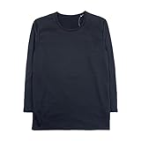 [as CORPORATION] BREEZE TEX(ブリーズテックス)紳士長袖丸首シャツ 防風透湿 光蓄熱機能 裏起毛 8019-39 ブラック L