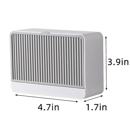 Image of Plastic Creative Wall Mounted One & Two Bar Bathroom Soap Box Holder Soap Dish with Drainage Box Soap Box with Lid Double Grid Soap Draining Rack (1, Door Soap Dish)(Multicolor)