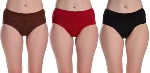 Soft Hosiery Fabric Women Non Padded Panty Pack of 3 Comfortable Daily Support Fit for Everyday Use Multi 3 S-image-28