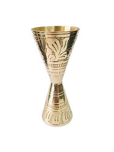 Brass Jigger Cups Bell Jigger Double Cocktail Jigger Bar Tool Measuring Bar Jigger 1oz/2oz Shot Glass Bar Peg Measure Cup 30/60 ml