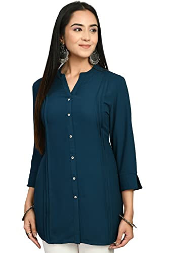 Image of Meesan Women's Casual Ethnic 3 /4 Sleeve Printed Tunic