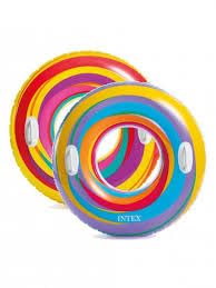 Image of Swirly Whirly 36IN Inflatable Swimming Rings for Summer Fun |Swim Tube for Kids 9+| Round Pool Float for Beach Party, Lake for Adult| Water Safety Floater with 2 Handles- Pack of 1