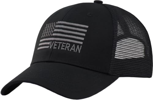 Image of TSSGBL USA Flag Trucker Hat - OSFM & XXL Big Head Fit, Adjustable Mesh Snapback American Patriotic Baseball Cap
