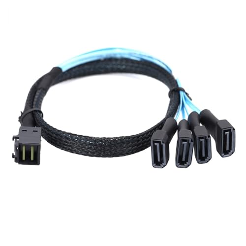 Cable interno S/AS HD SFF-8643 a 4 SATA 7P macho 0.5m miniatura 5