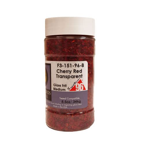 Cherry Red Transparent Medium Frit, 8.5 Oz - 96 Coe