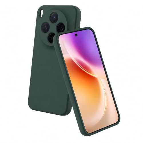 Image of Back Cover for Vivo X300 5G | Full Camera Protection | Premium Liquid Silicon Case | Flexible Bumper Case for Vivo X300 5G (Military Green)