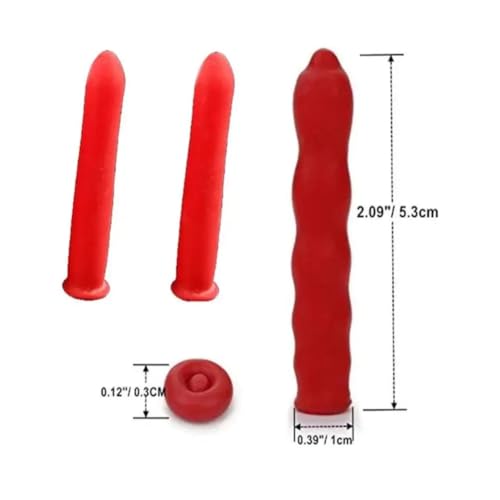20 tapas rojas para sellar tubo de pegamento miniatura 6