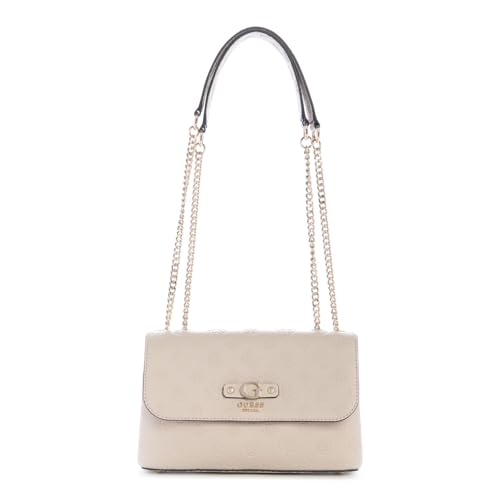 GUESS DITA Convertible Crossbody Flap, Light Taupe Logo, One Size, Dita Convertible Crossbody Flap